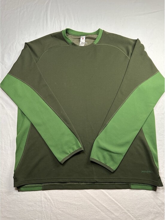 Patagonia Other - Patagonia Men’s Green Striped Capilene Long Sleeve Shirt Size L
